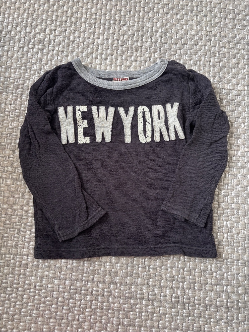 Kids NEW YORK Graphic Long-Sleeve Tee - Black